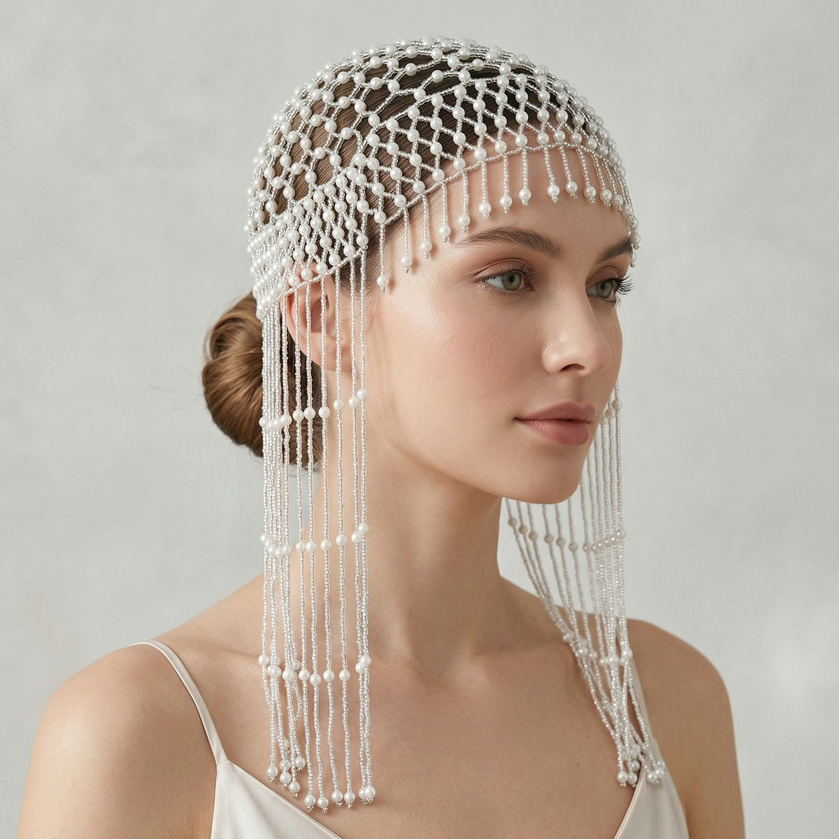 Wedding Shop - Luxury Pearls Beaded Headwrap for Women