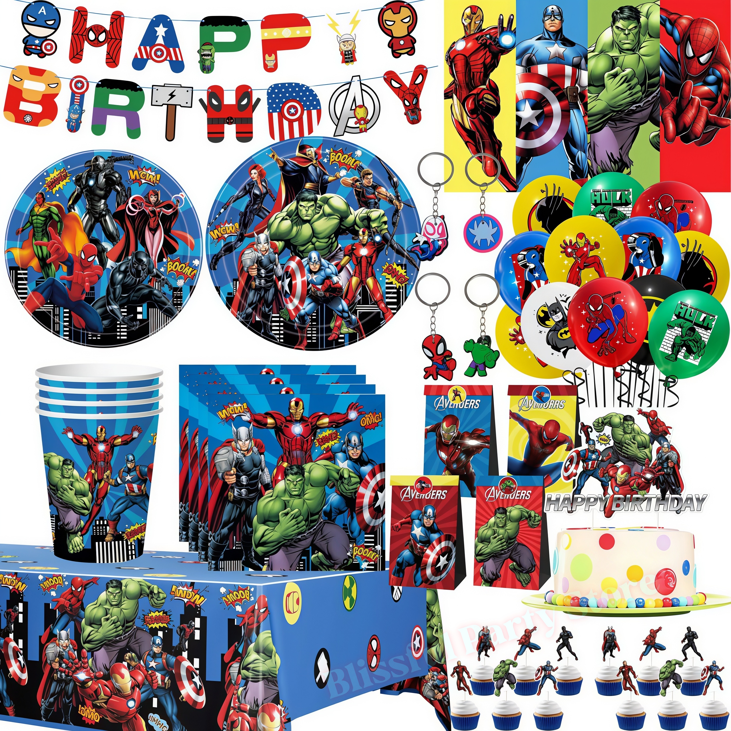 Wedding Day Supply Kit - Avengers Birthday Party Decoration Superhero Balloon