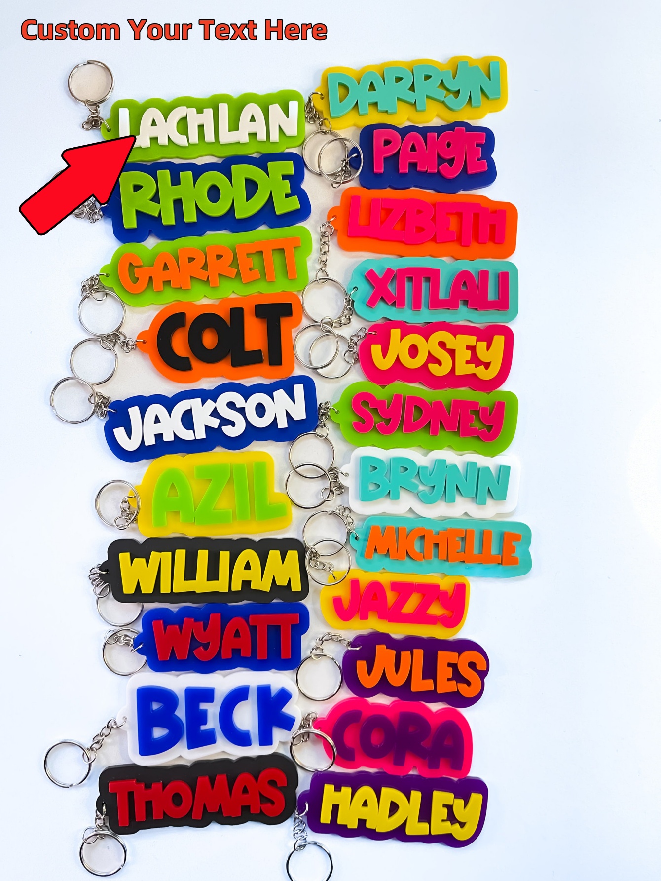 Wedding Shop - Customized Keyring with Name or Initials,