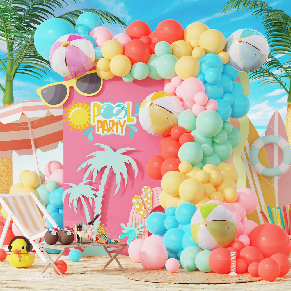 Wedding Day Supply Kit - 1 Set Pool Theme Balloon Garland