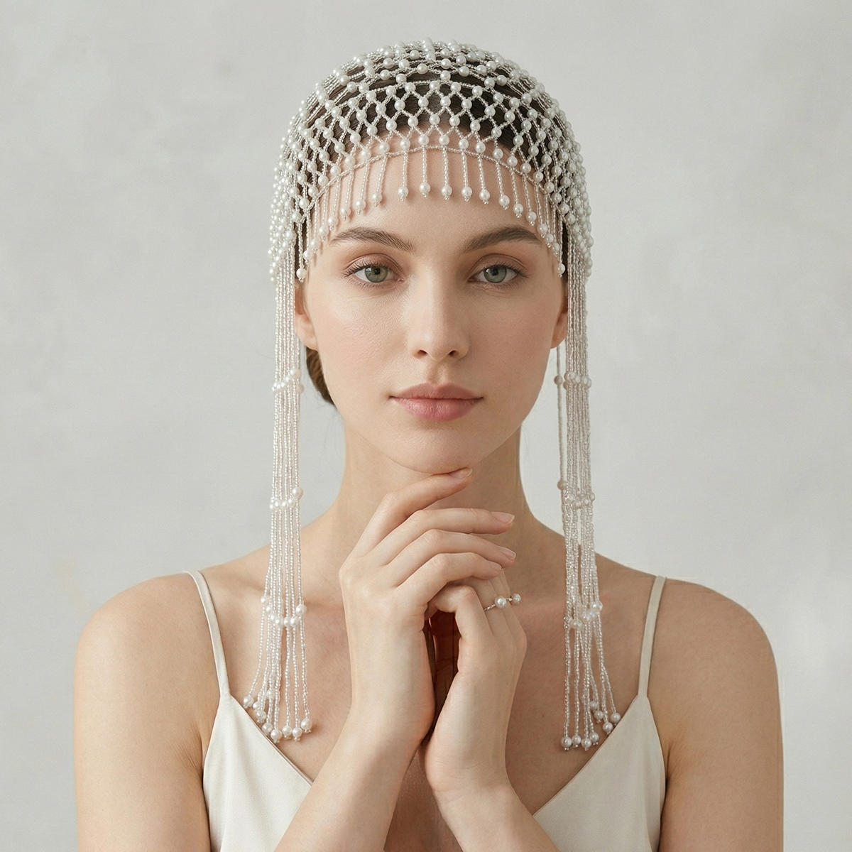 Luxury Pearls Beaded Headwrap  - مراجعة Wedding Shop وسعره