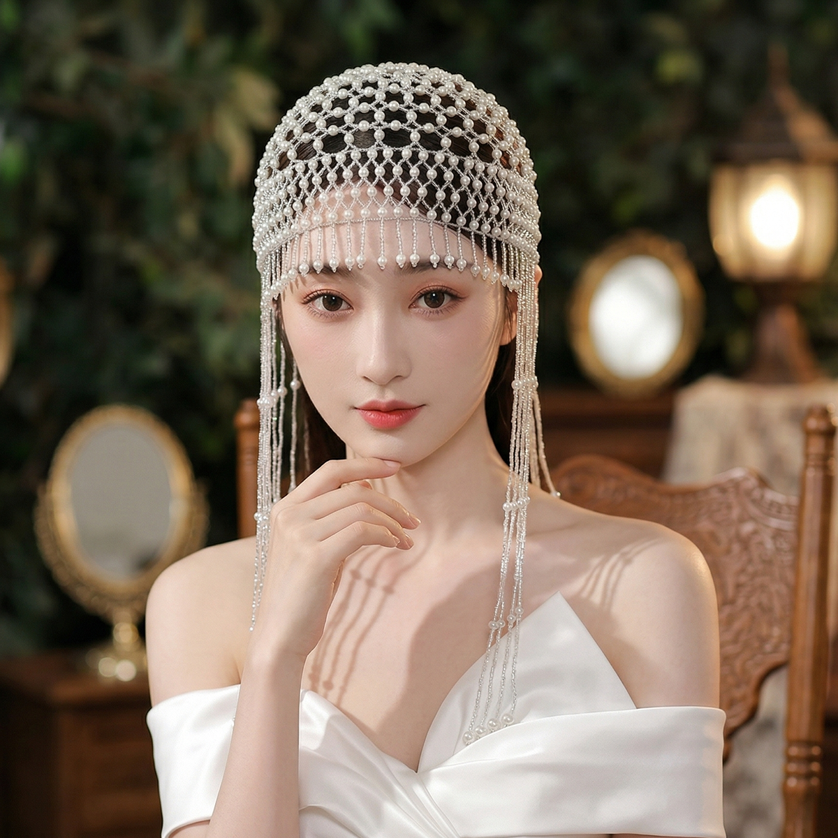 Luxury Pearls Beaded Headwrap  - مراجعة Wedding Shop وسعره