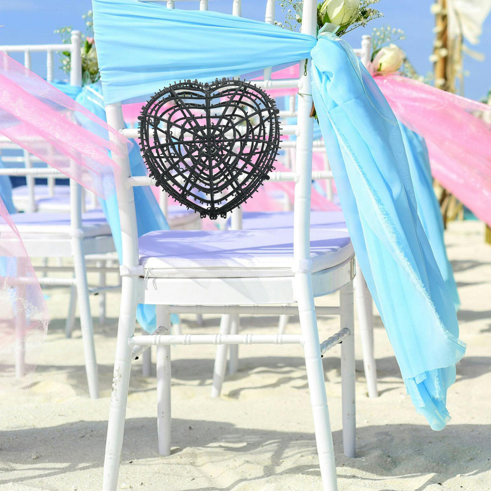 2Pcs Artificial Heart Shaped F - مراجعة Wedding Support وسعره