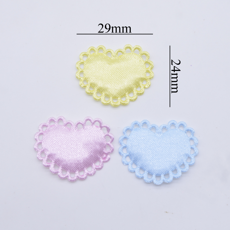 50Pcs 29*24mm Heart Cloth Padd - مراجعة Wedding Superstar وسعره