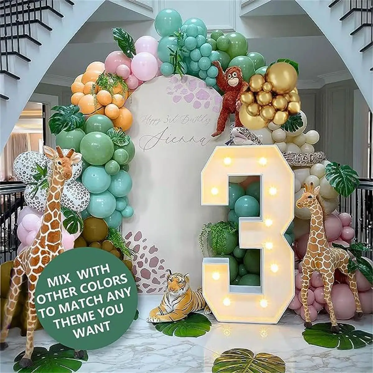 105Pcs Jungle Animal Balloon G - مراجعة Wedding Zoo وسعره