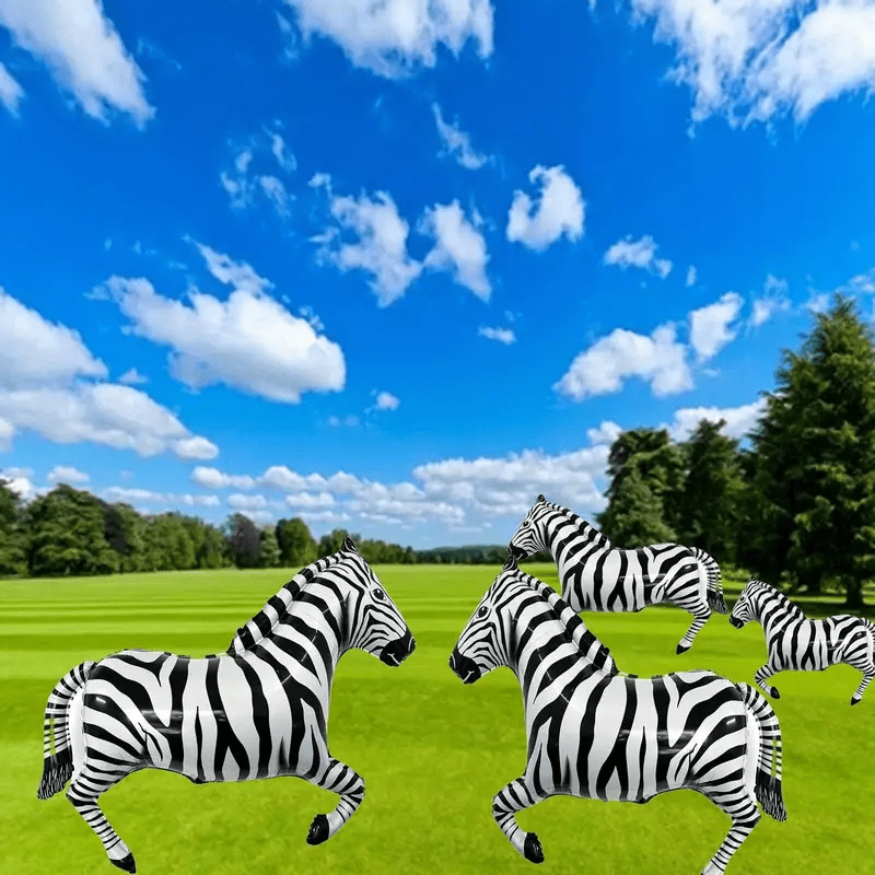4 black and white striped zebr - مراجعة Wedding Zoo وسعره
