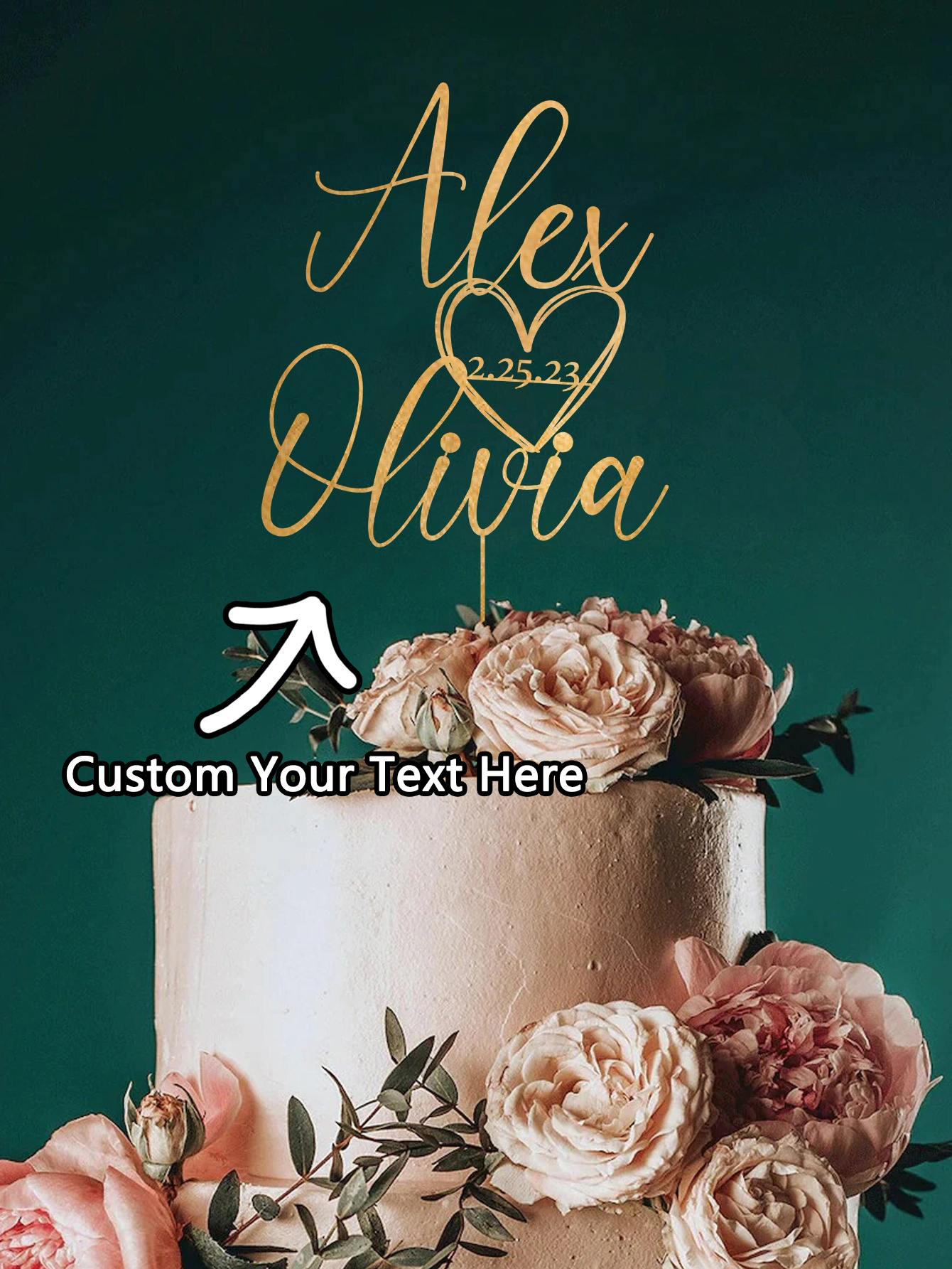 Custom Cake Topper - 1PC Perso - مراجعة Wedding Shop وسعره