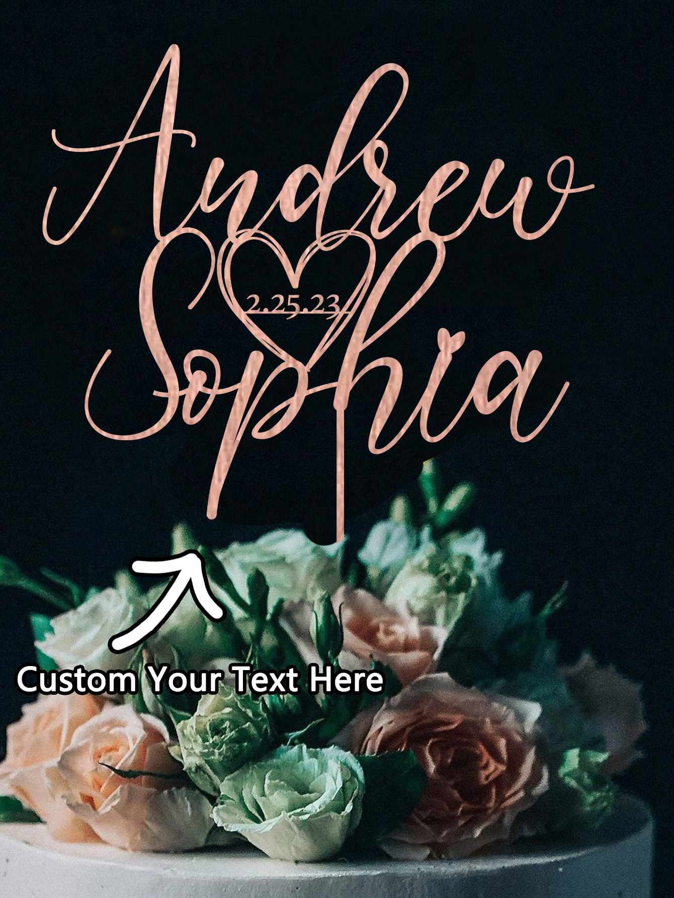 Custom Cake Topper - 1PC Perso - مراجعة Wedding Shop وسعره