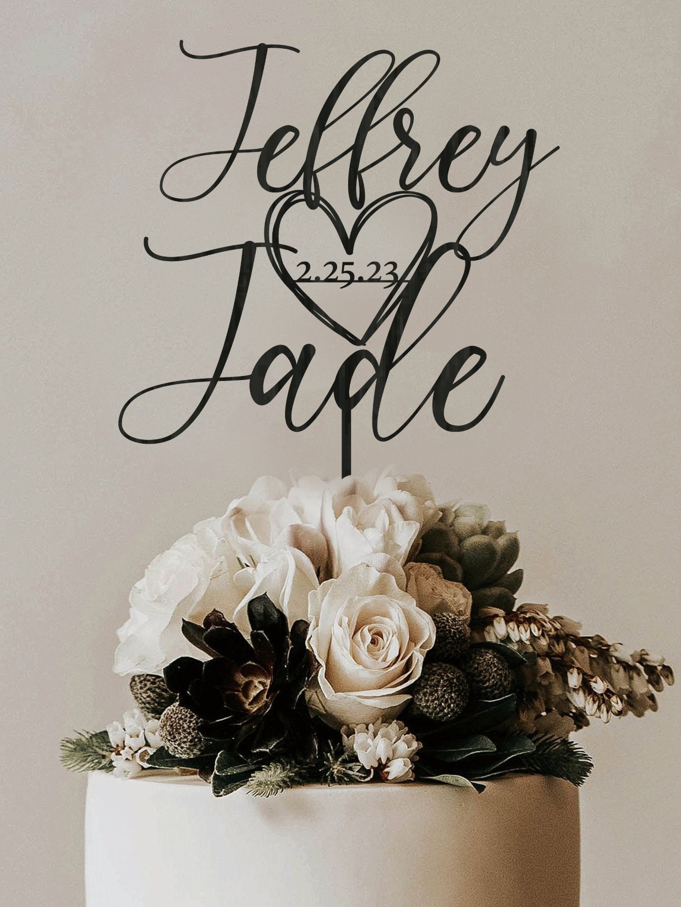 Custom Cake Topper - 1PC Perso - مراجعة Wedding Shop وسعره