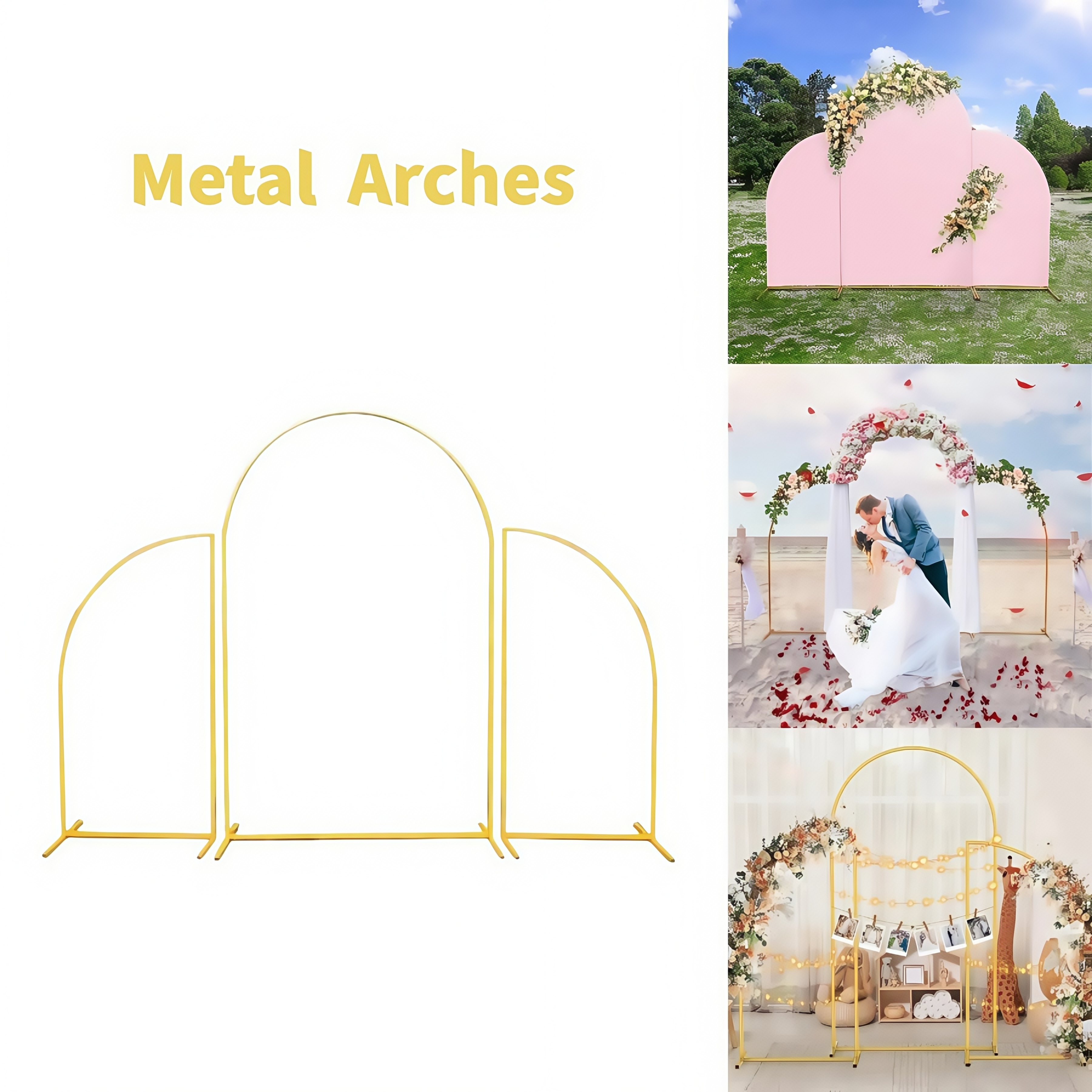 Crown Metal Arch Stand,3pcs Se - مراجعة Wedding Support وسعره