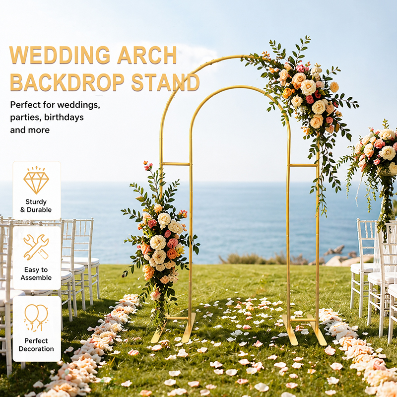Open Arch Backdrop Stand, Doub - مراجعة Wedding Support وسعره