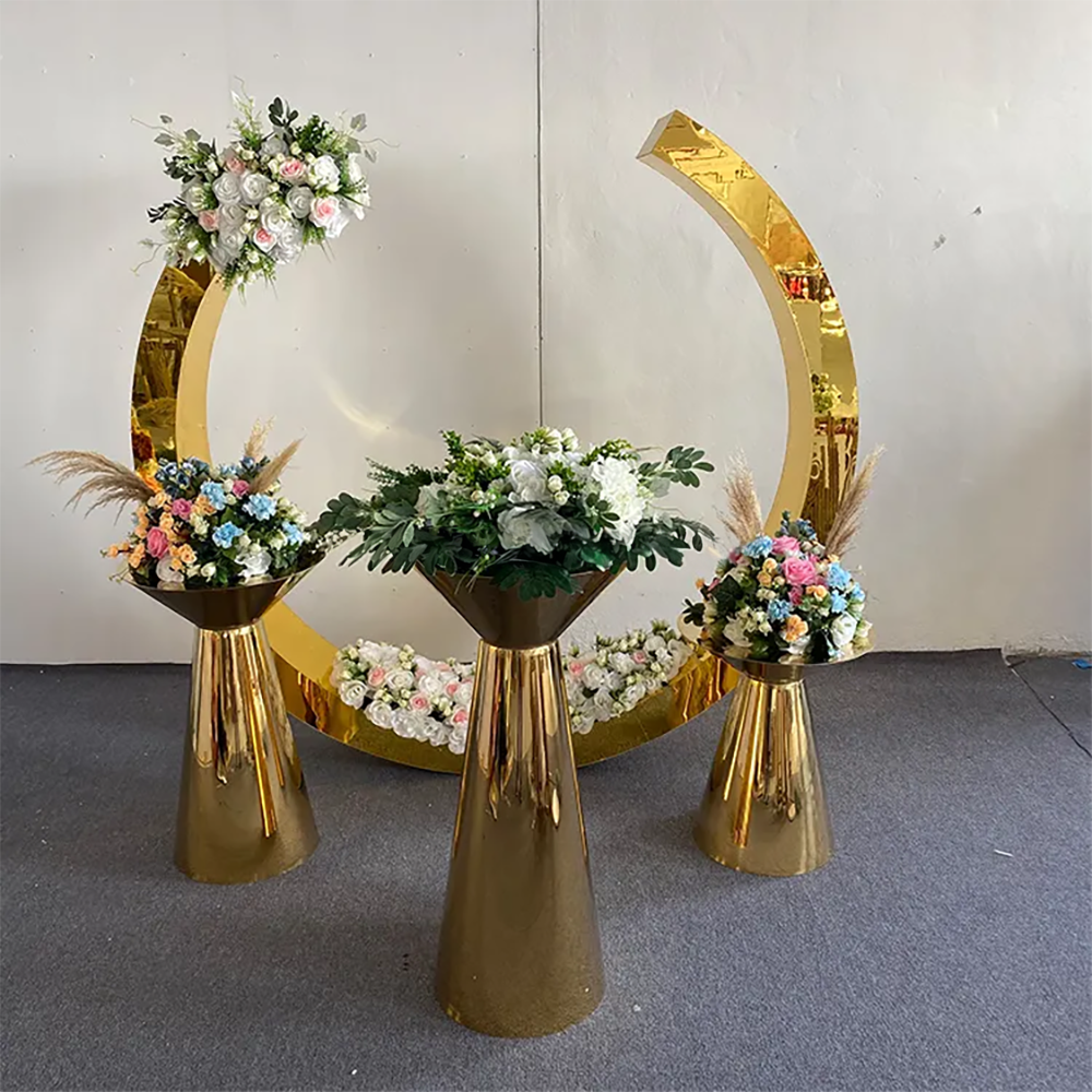 Hot Sale Gold Trim Flower Acry - مراجعة Supplier Wedding وسعره