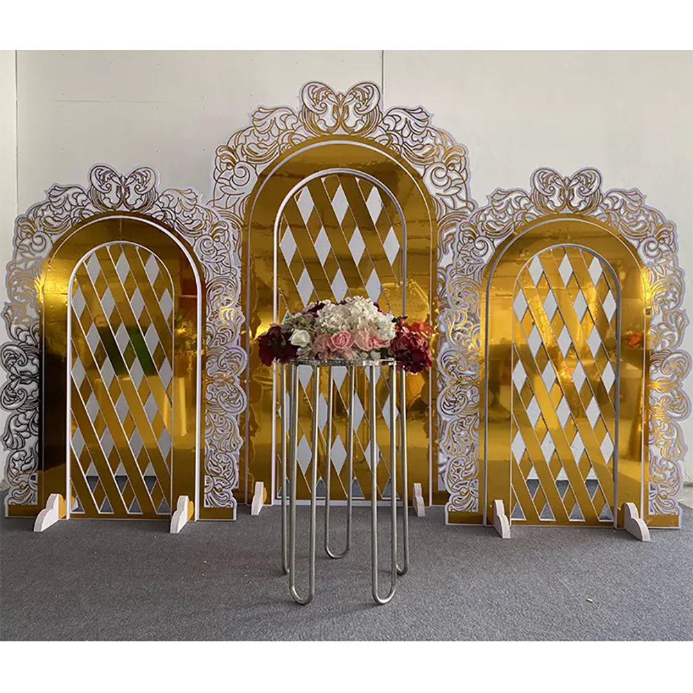 Hot Sale Gold Trim Flower Acry - مراجعة Supplier Wedding وسعره