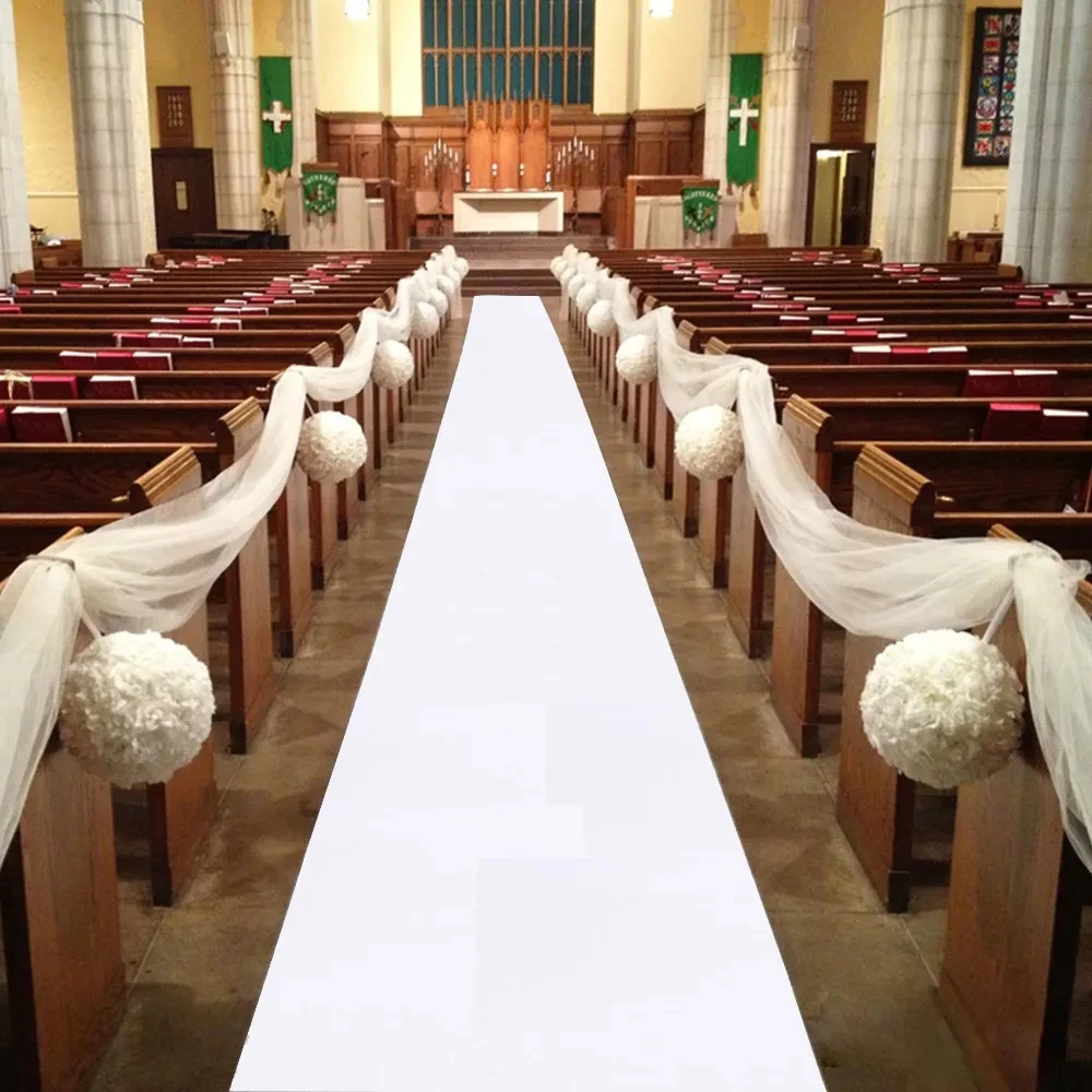 Romantic White Carpet Wedding  - مراجعة Aisle Runner White وسعره