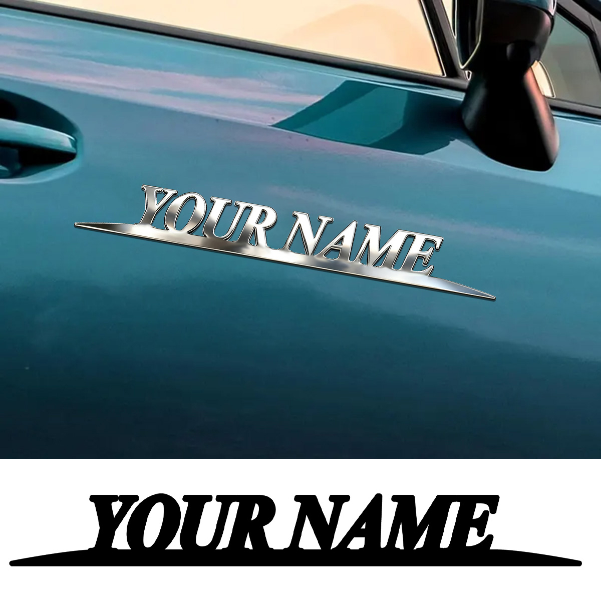 Metal Trendy YOUR NAME Sticker - مراجعة Wedding Shop وسعره