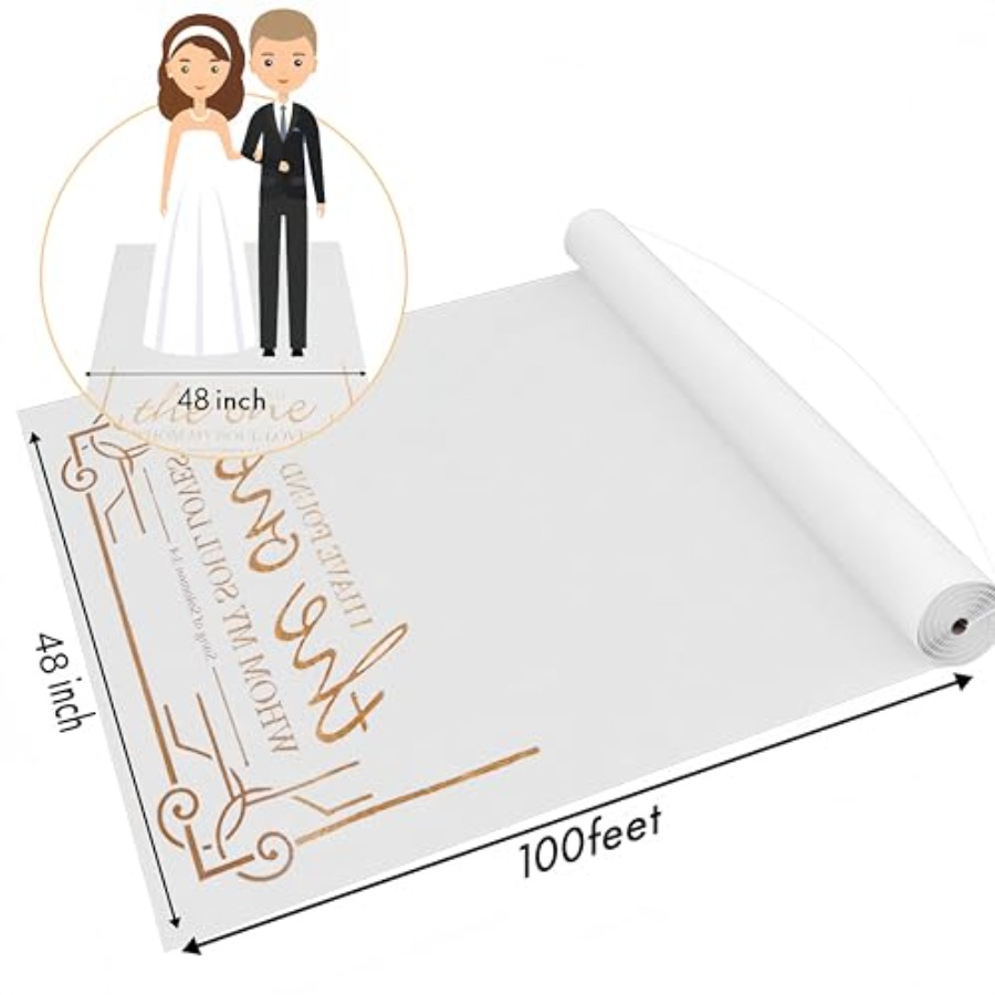 Thickened Aisle Runner for Wed - مراجعة Aisle Runner White وسعره