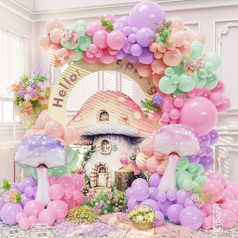 Mushroom Butterfly Balloon Gar - مراجعة Wedding Day Supply Kit وسعره