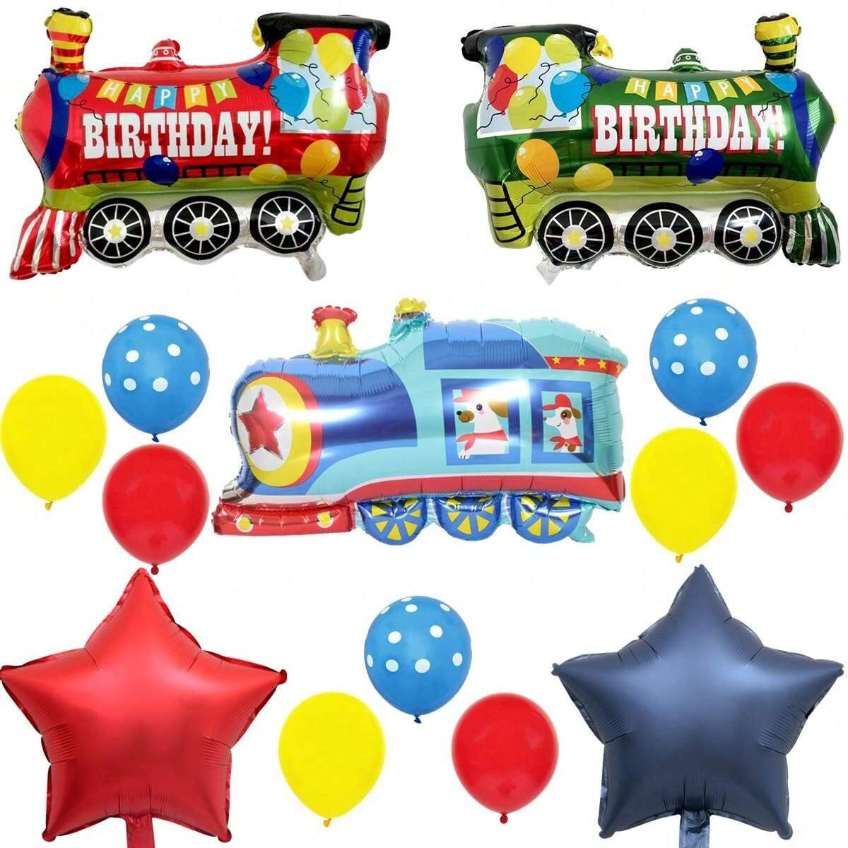 14pcs Train Balloon Kit for Bi - مراجعة Wedding Day Supply Kit وسعره
