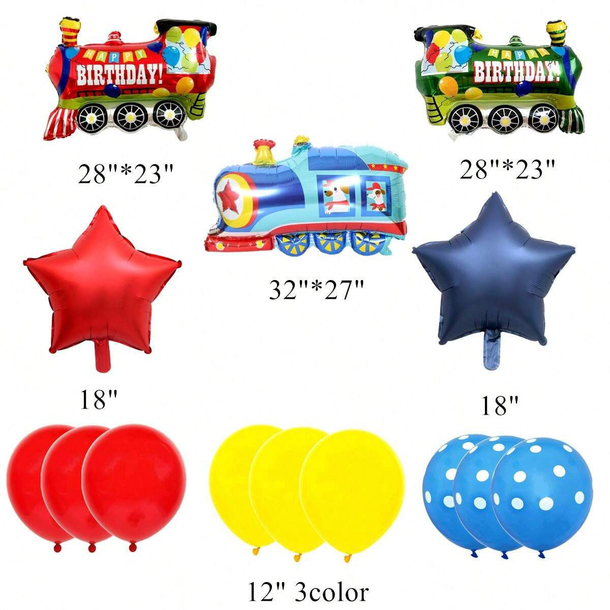 14pcs Train Balloon Kit for Bi - مراجعة Wedding Day Supply Kit وسعره