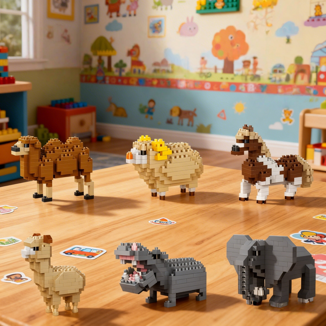 3D Mini Zoo Micro Building Blo - مراجعة Wedding Zoo وسعره