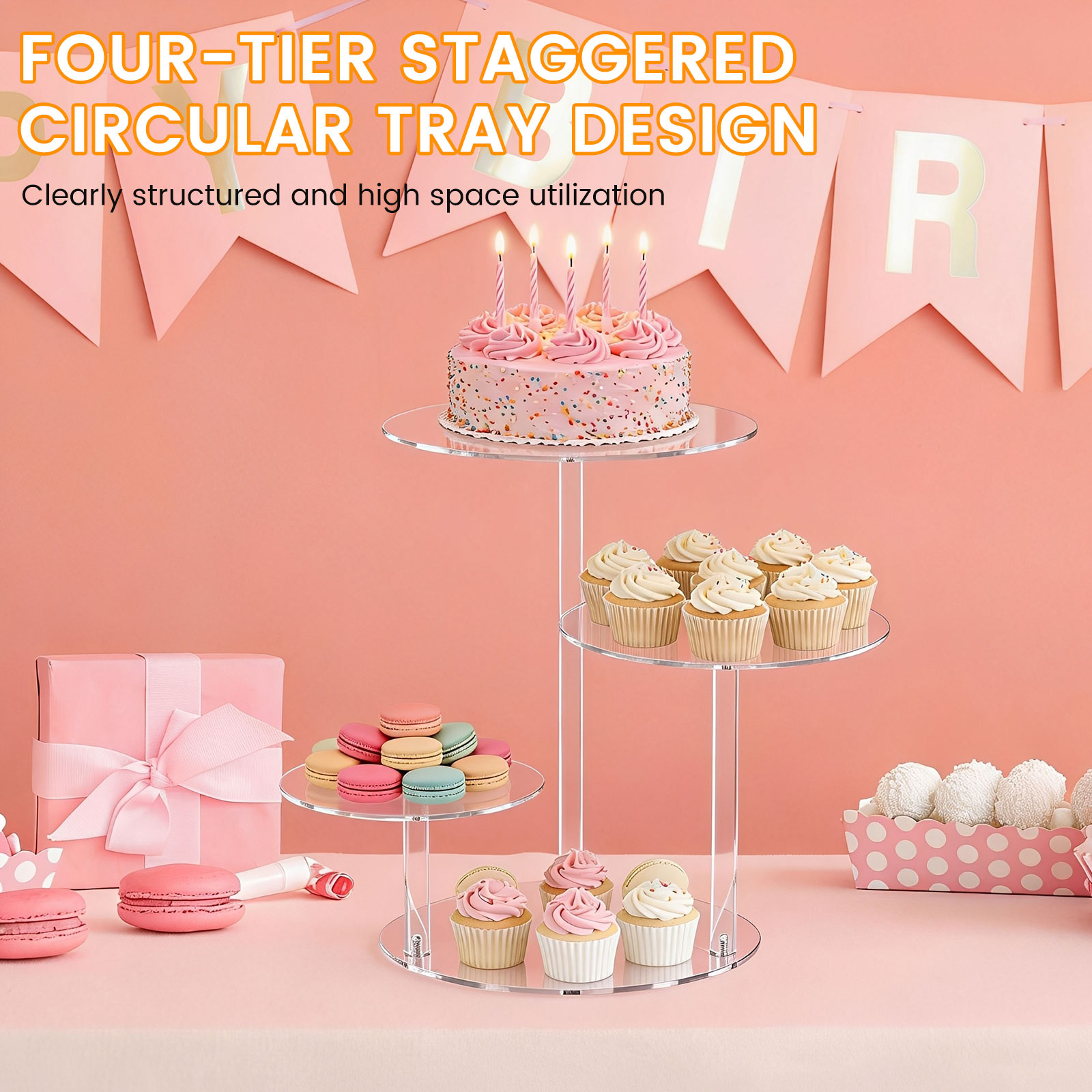 4 Tier Cake Stand Acrylic Tran - مراجعة Wedding Support وسعره