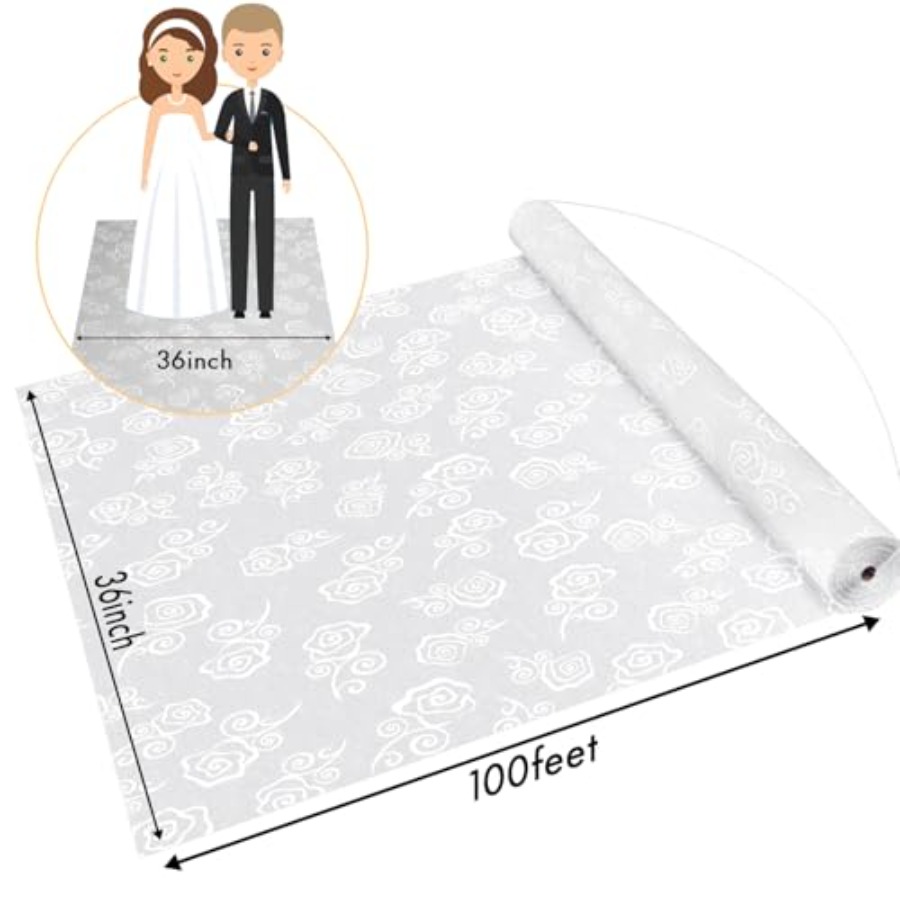 Thickened Aisle Runner for Wed - مراجعة Aisle Runner White وسعره