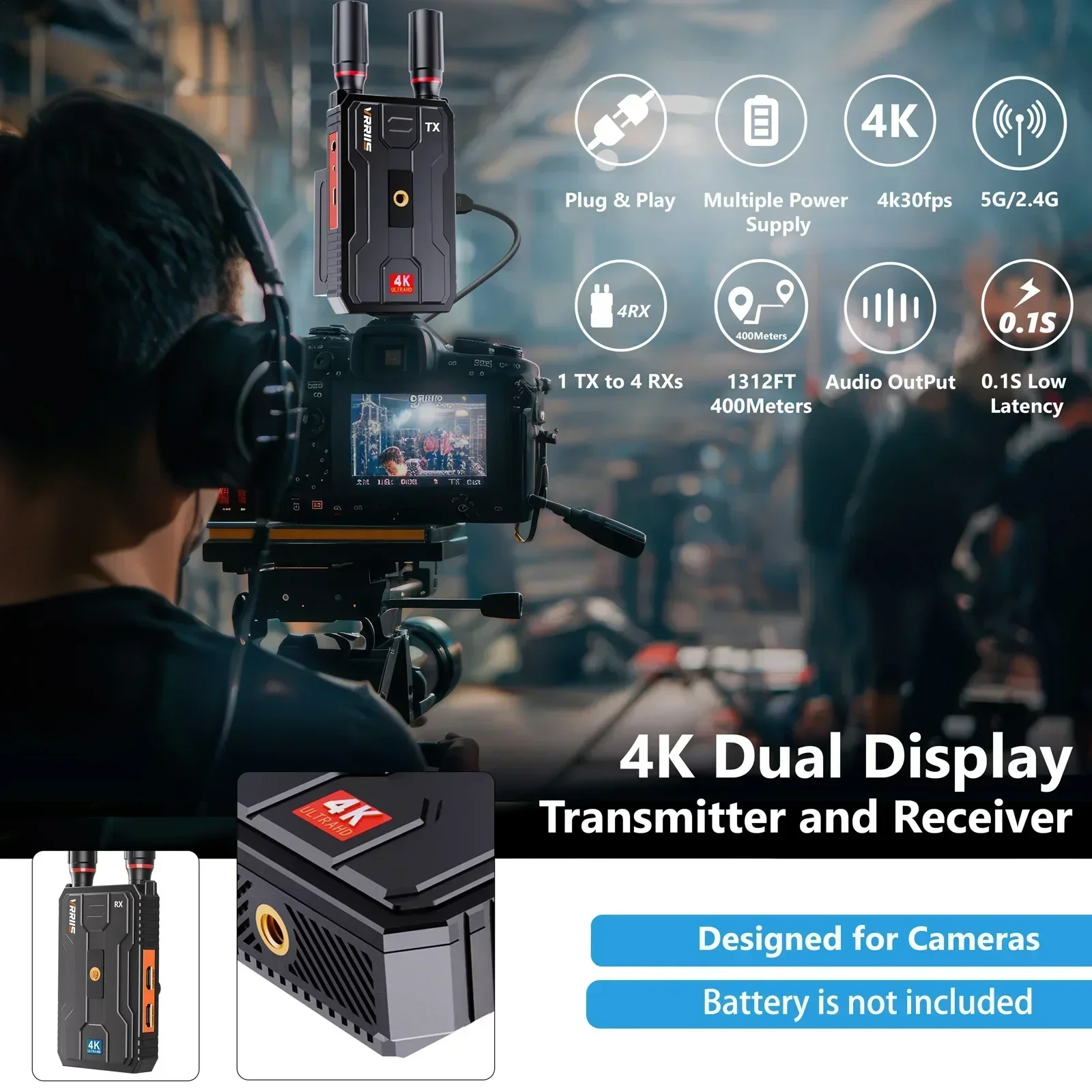 400m 5G 4K Wireless Video Tran - مراجعة Wedding Support وسعره