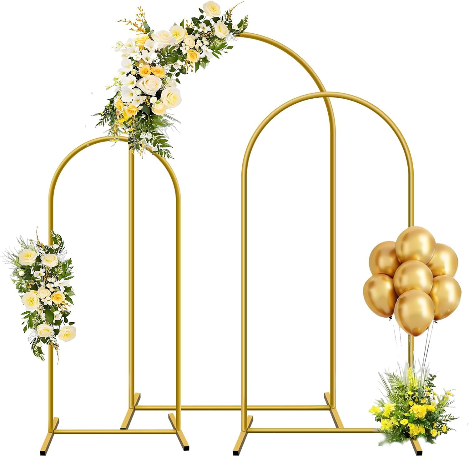 1pc Gold Metal Arch Backdrop S - مراجعة Wedding Support وسعره