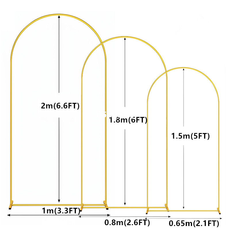 1pc Gold Metal Arch Backdrop S - مراجعة Wedding Support وسعره