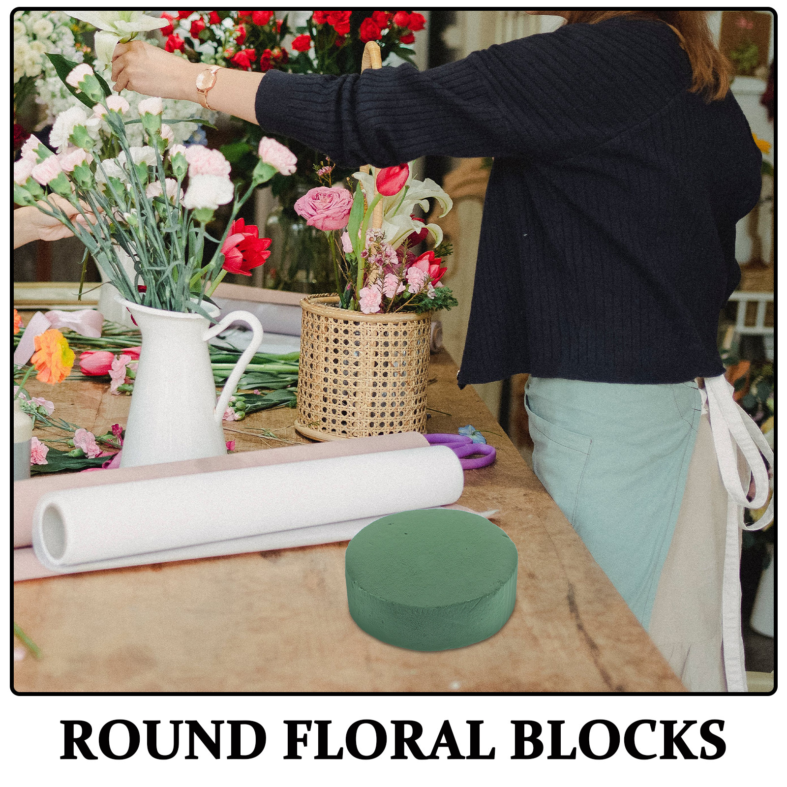 6Pcs Floral Foam Blocks Round  - مراجعة Wedding Support وسعره