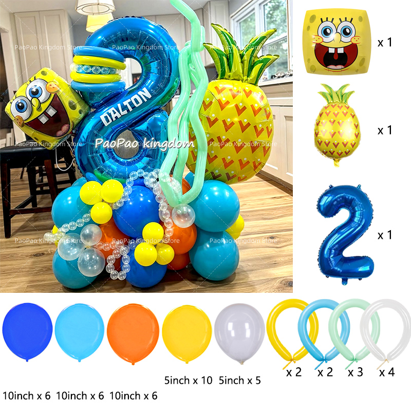 Cartoon SpongeBob Party Balloo - مراجعة Wedding Day Supply Kit وسعره