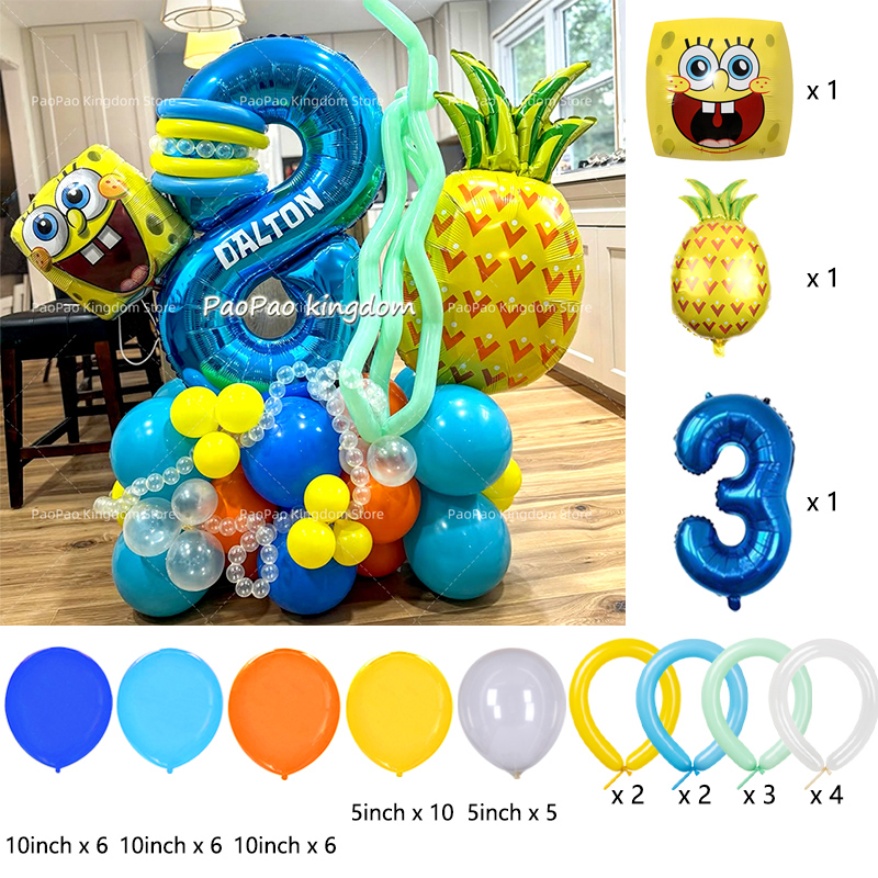 Cartoon SpongeBob Party Balloo - مراجعة Wedding Day Supply Kit وسعره