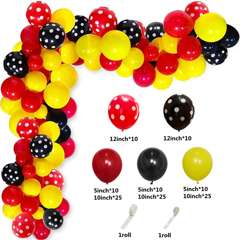 Red Black Yellow Balloon Garla - مراجعة Wedding Day Supply Kit وسعره