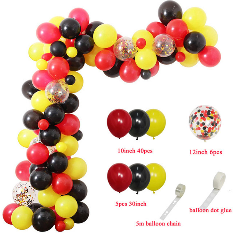 Red Black Yellow Balloon Garla - مراجعة Wedding Day Supply Kit وسعره
