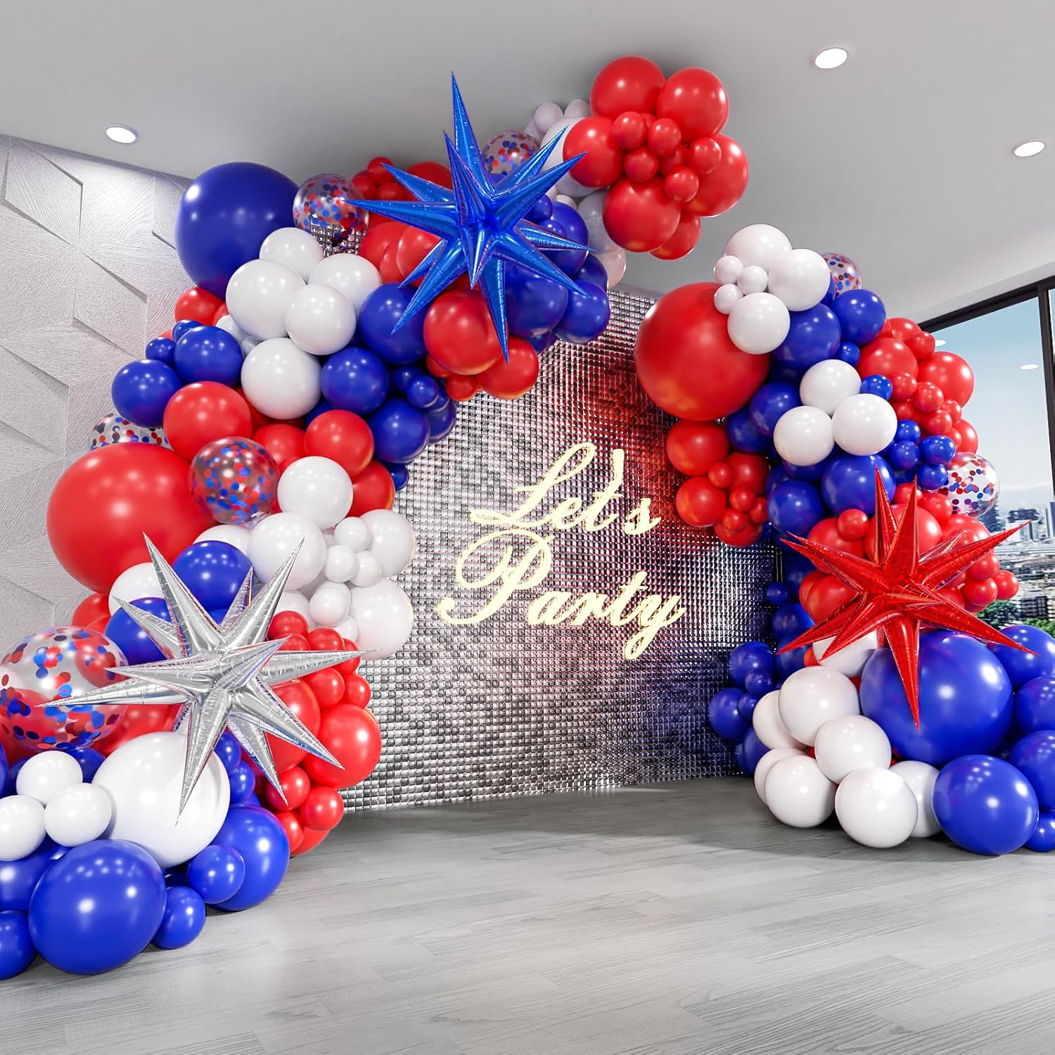 129pcs Red White and Blue Ball - مراجعة Wedding Day Supply Kit وسعره