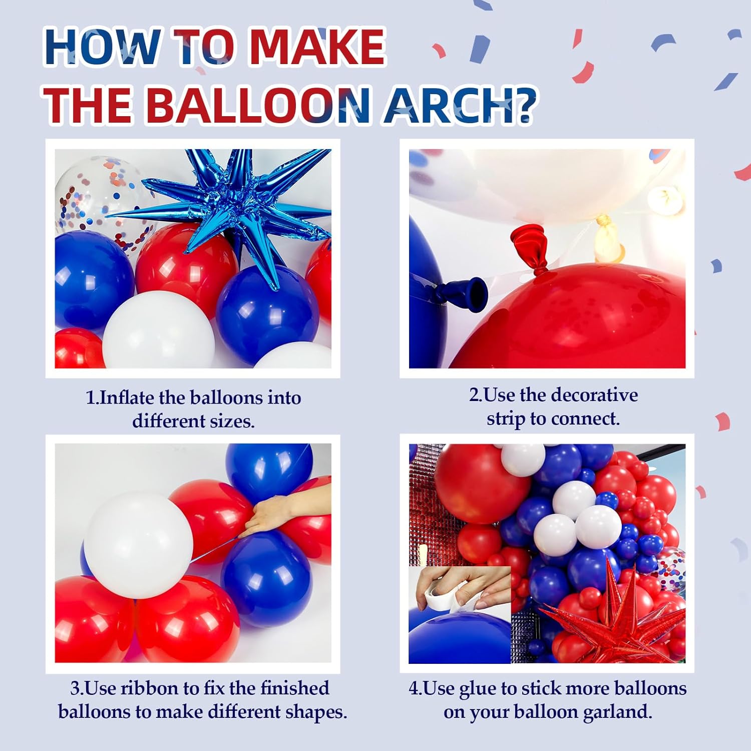 129pcs Red White and Blue Ball - مراجعة Wedding Day Supply Kit وسعره