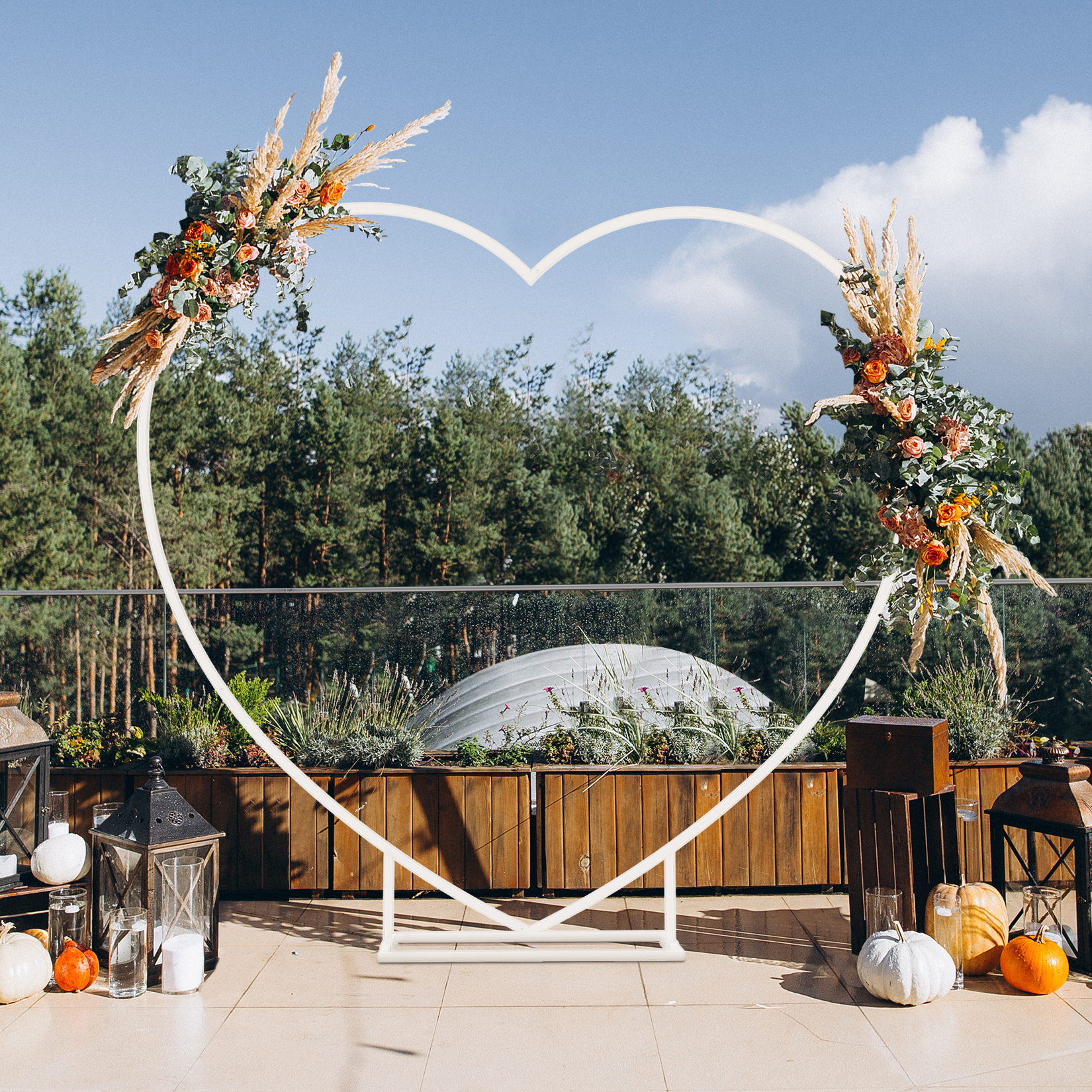Heart Shaped White Metal Ballo - مراجعة Wedding Support وسعره