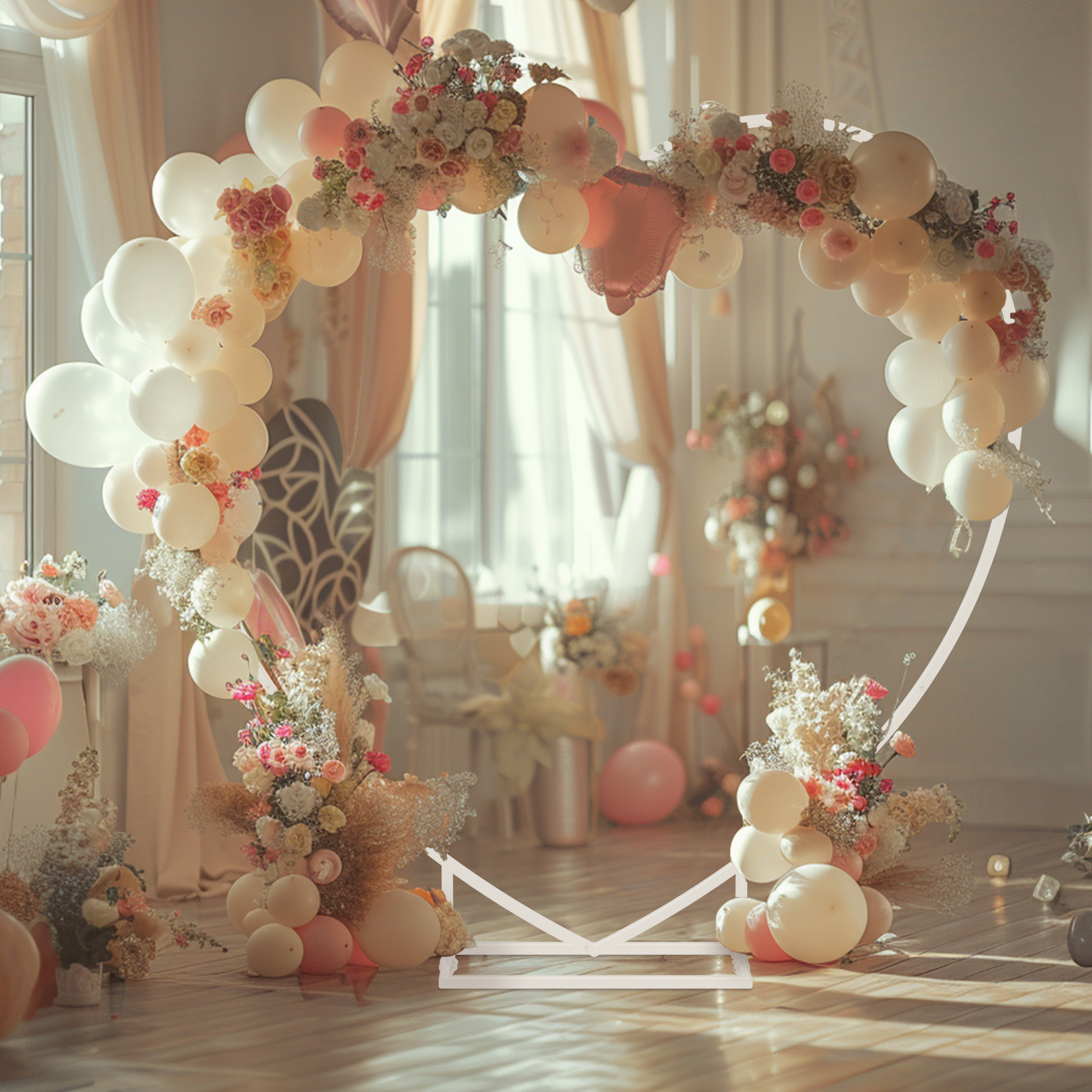 Heart Shaped White Metal Ballo - مراجعة Wedding Support وسعره