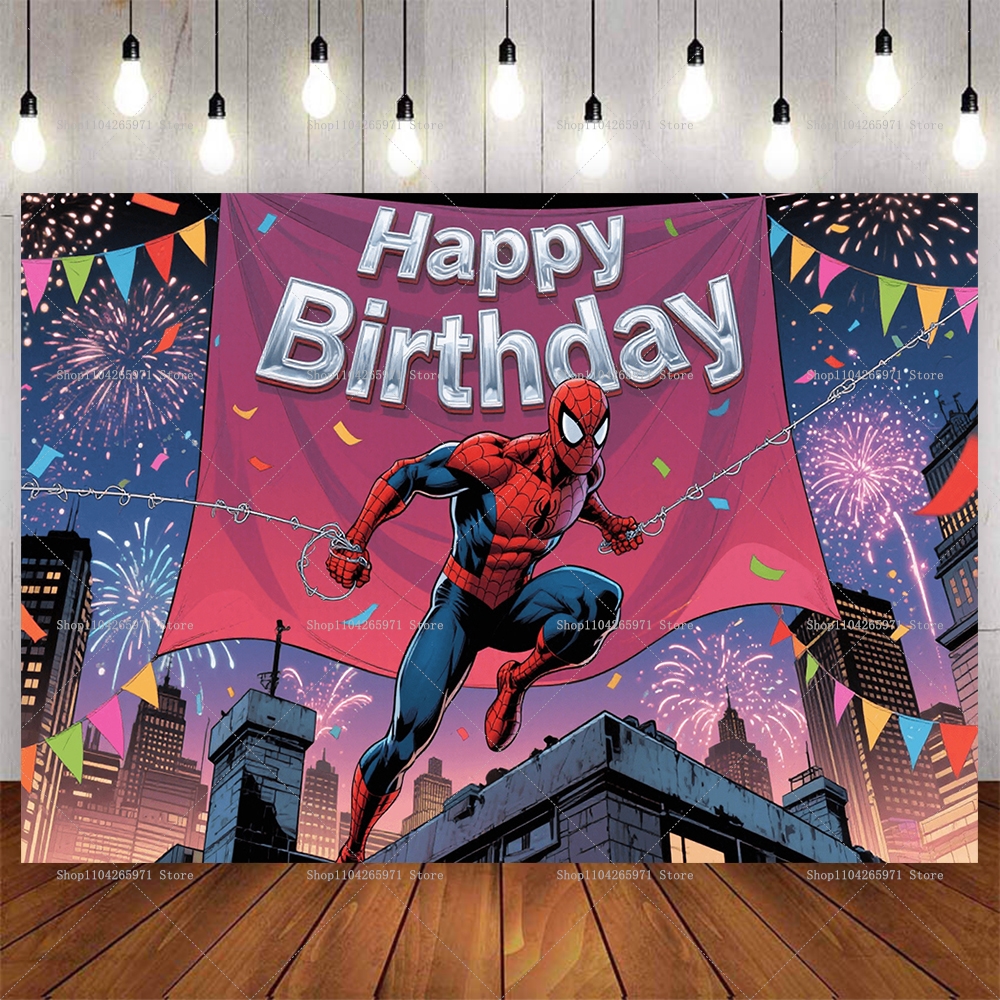 Cool Spider-Man Birthday Backd - مراجعة Wedding Superstar وسعره