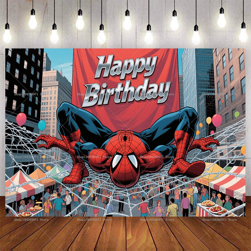 Cool Spider-Man Birthday Backd - مراجعة Wedding Superstar وسعره