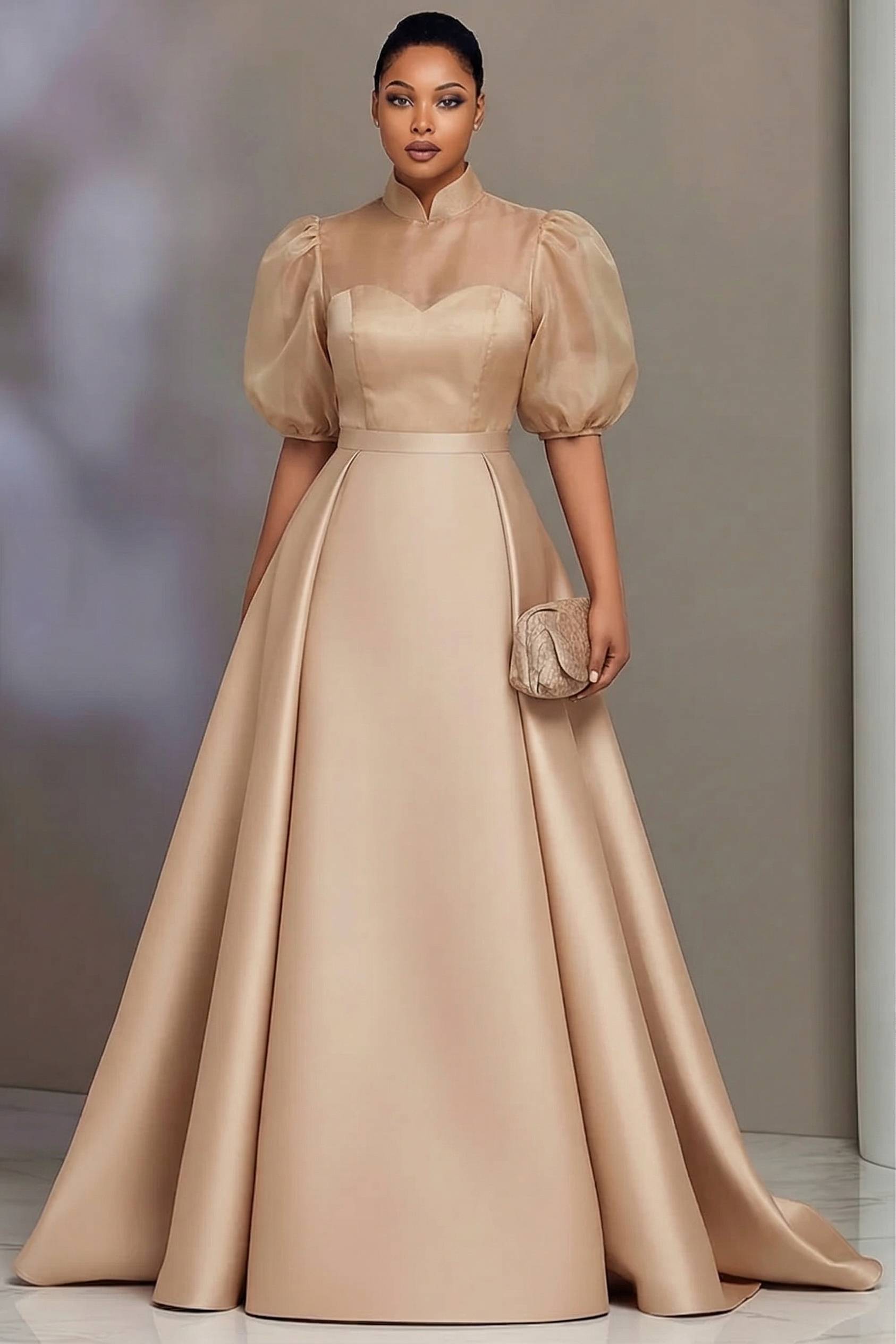 Plus Size Elegant Satin Prom D - مراجعة Wedding Support وسعره