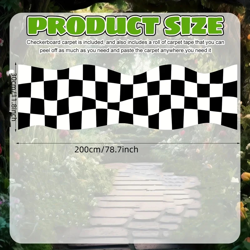 VIKAMA Black White Checkered R - مراجعة Aisle Runner White وسعره