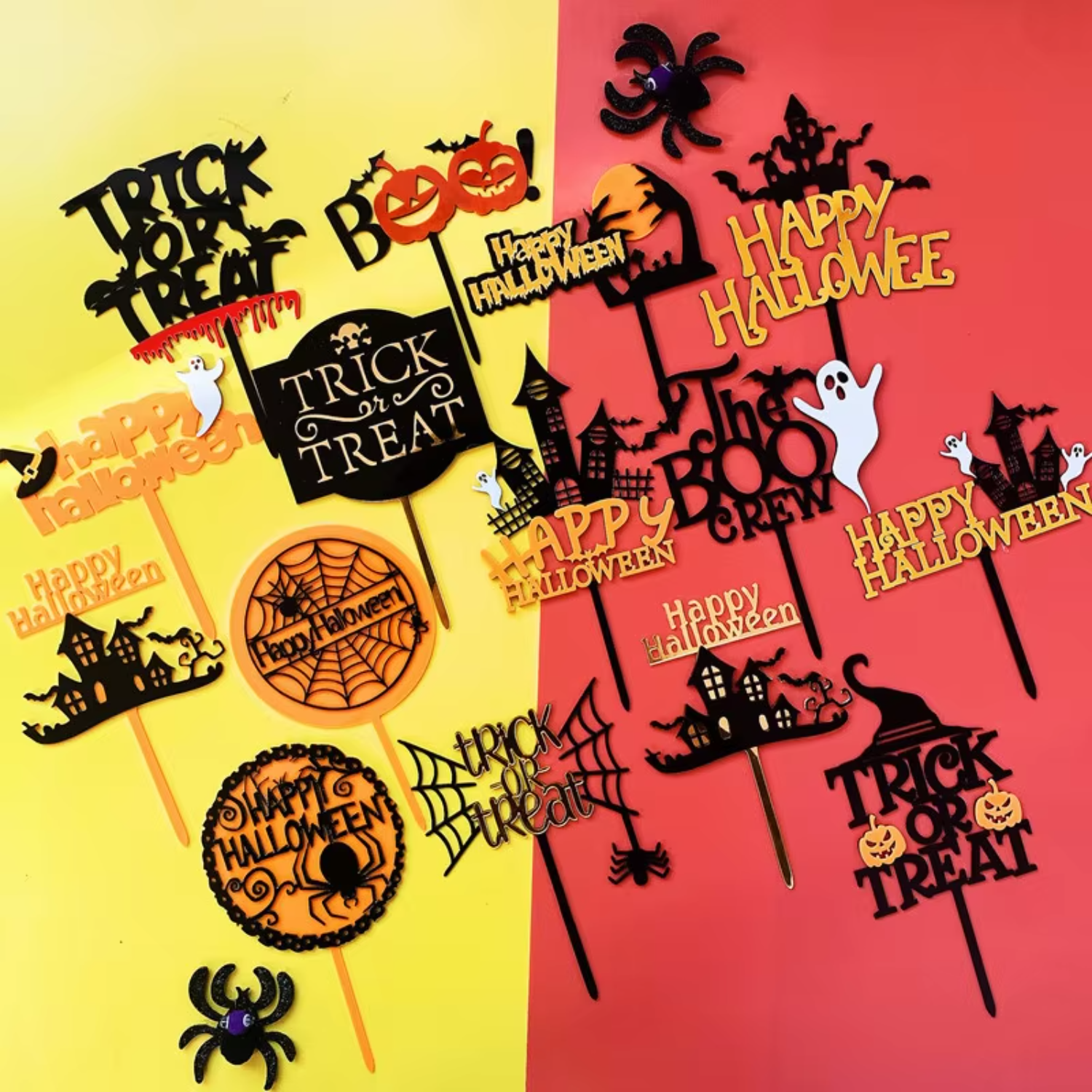 Happy Halloween Acrylic Cake T - مراجعة Wedding Supply Factory وسعره