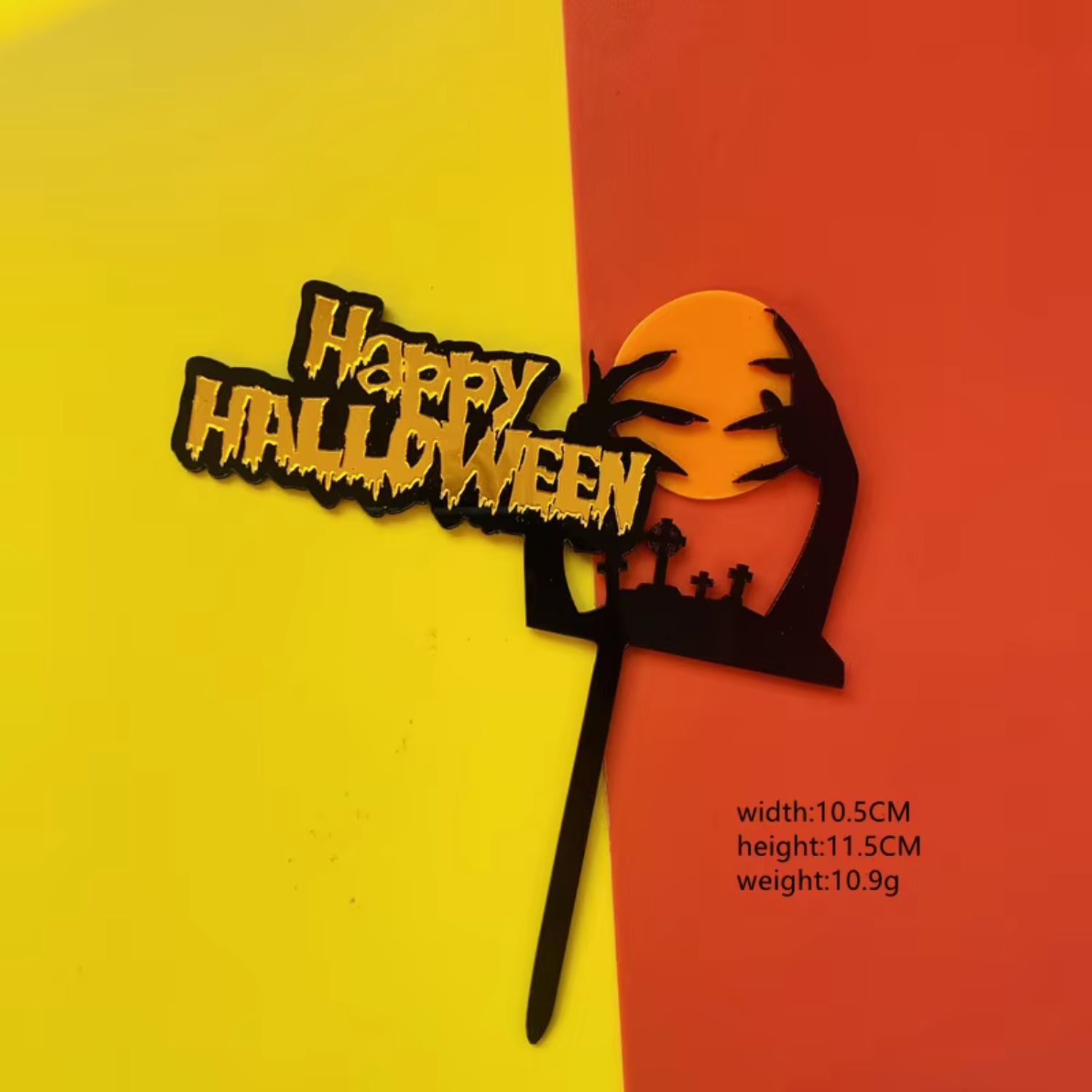 Happy Halloween Acrylic Cake T - مراجعة Wedding Supply Factory وسعره