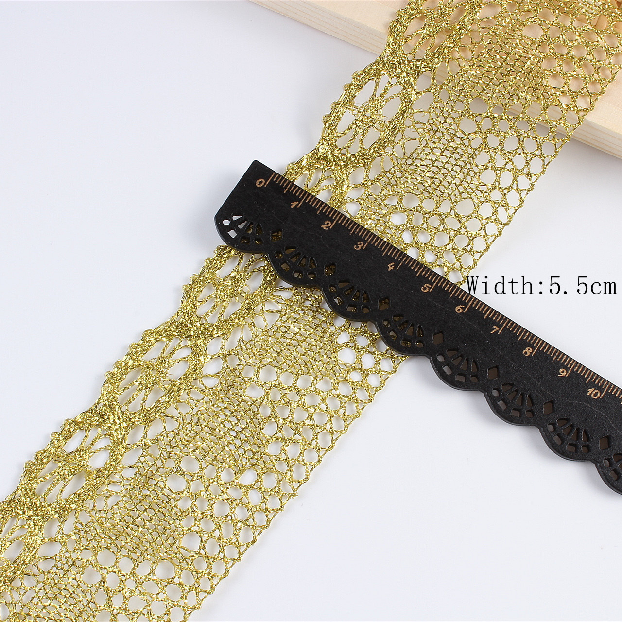 5cm wide, 10yards Gold Thread  - مراجعة Supplier Wedding وسعره