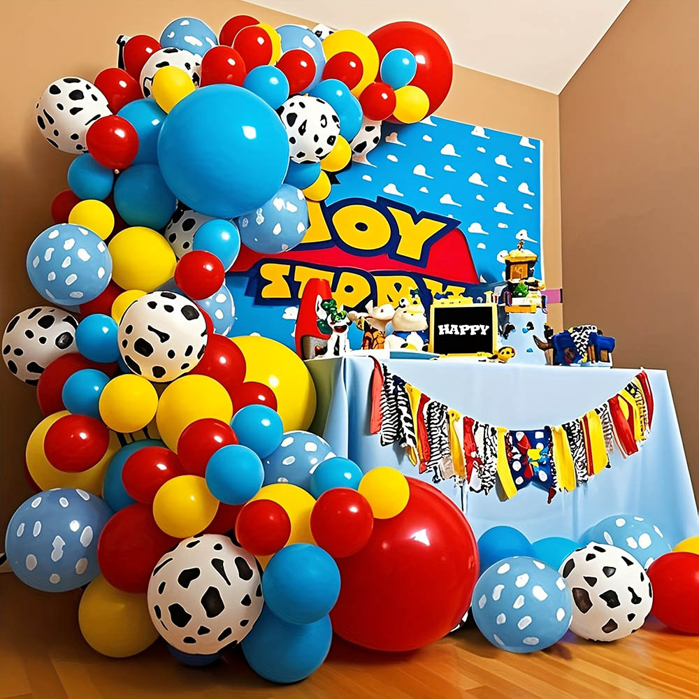 67pc Blue Yellow Red Balloon A - مراجعة Wedding Day Supply Kit وسعره