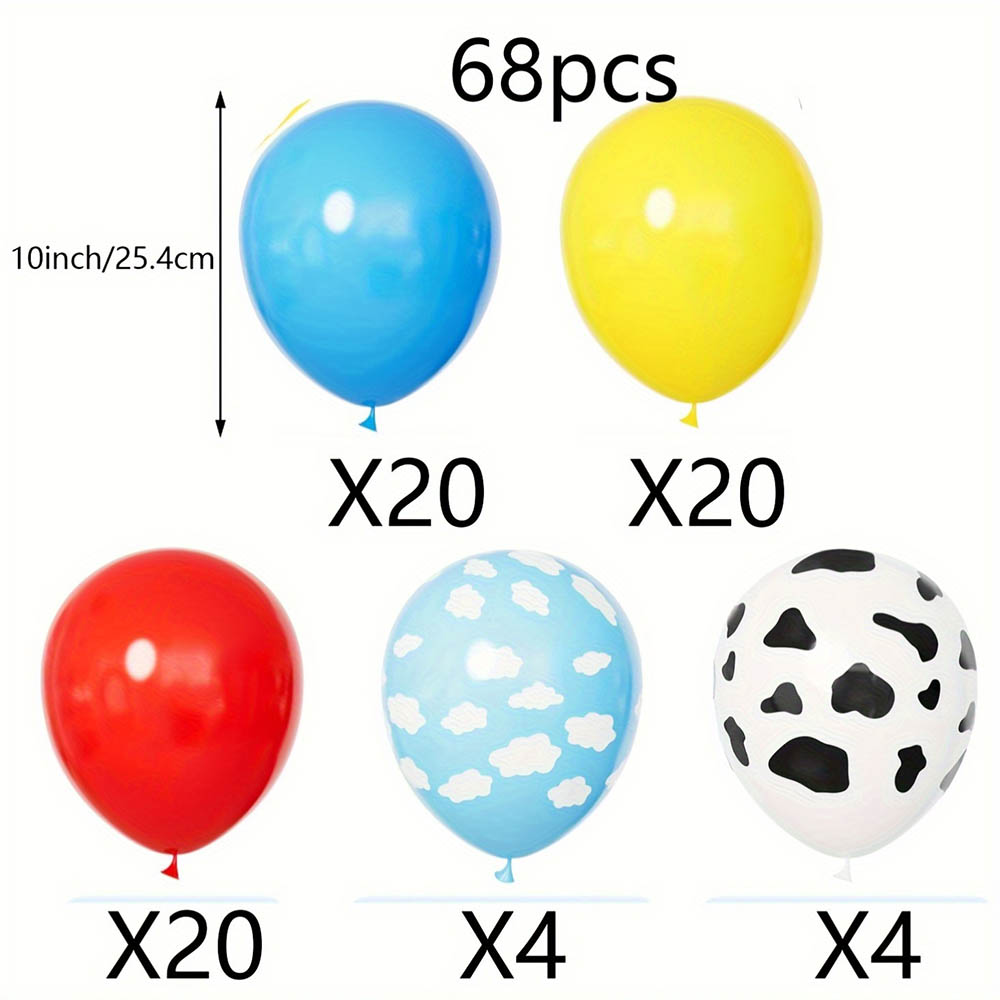 67pc Blue Yellow Red Balloon A - مراجعة Wedding Day Supply Kit وسعره